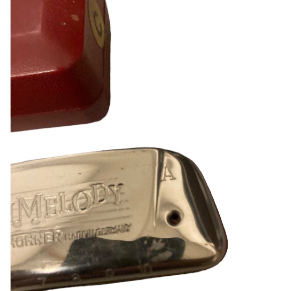 VTG German m.hohner golden melody key of c 10 hole harmonica and case - Picture 3 of 6